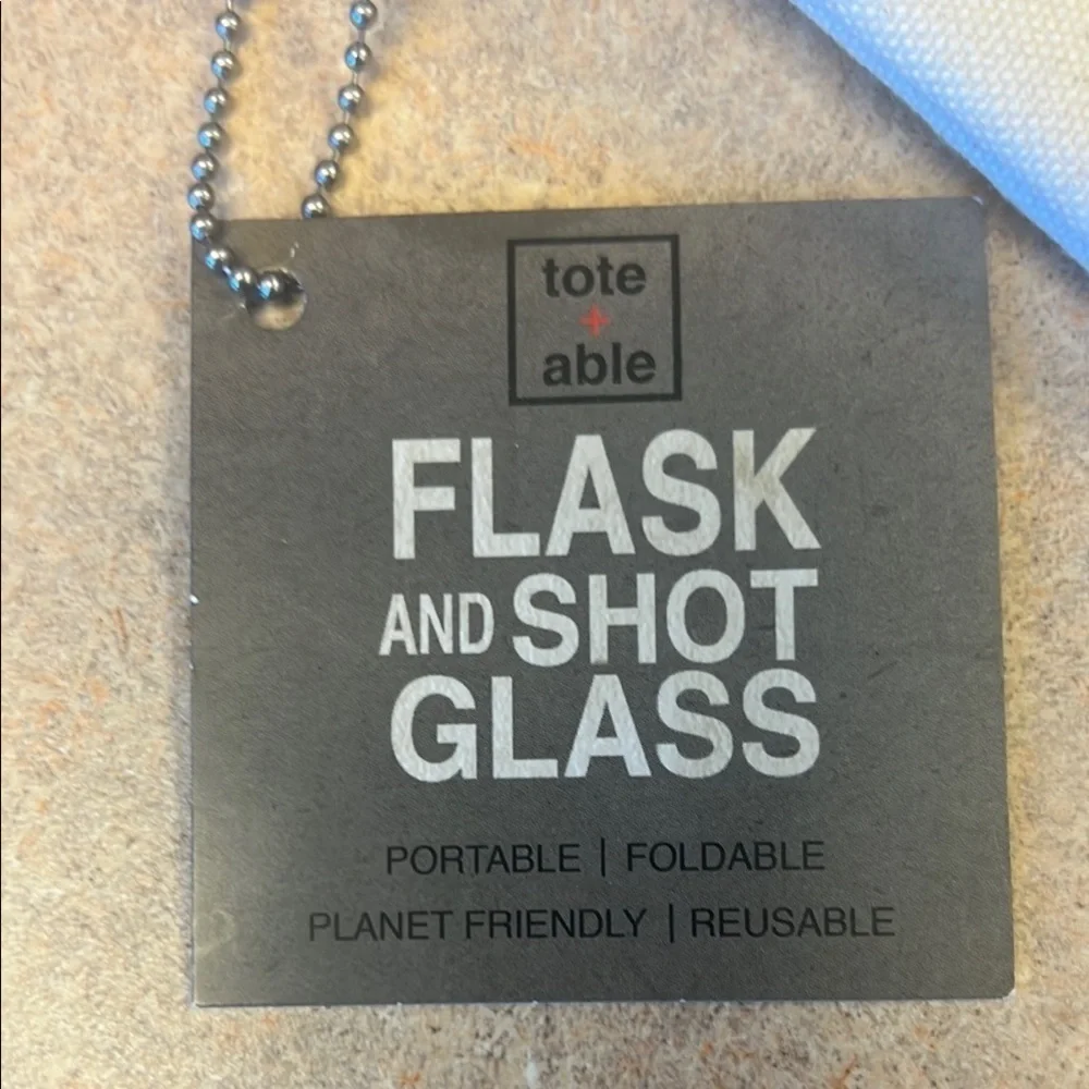 Tote+Able Flask and Shot Glass Liquid Courage 4oz Flask